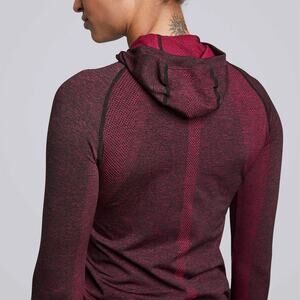 HPE Female Cross X Seamless Hoodie - Green- Size Xtra Small